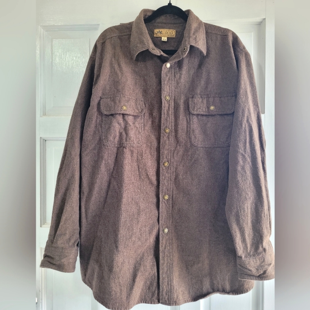 Canyon Guide Outfitters Men's Brown Heavy Weight, Work Shirt, Size Large